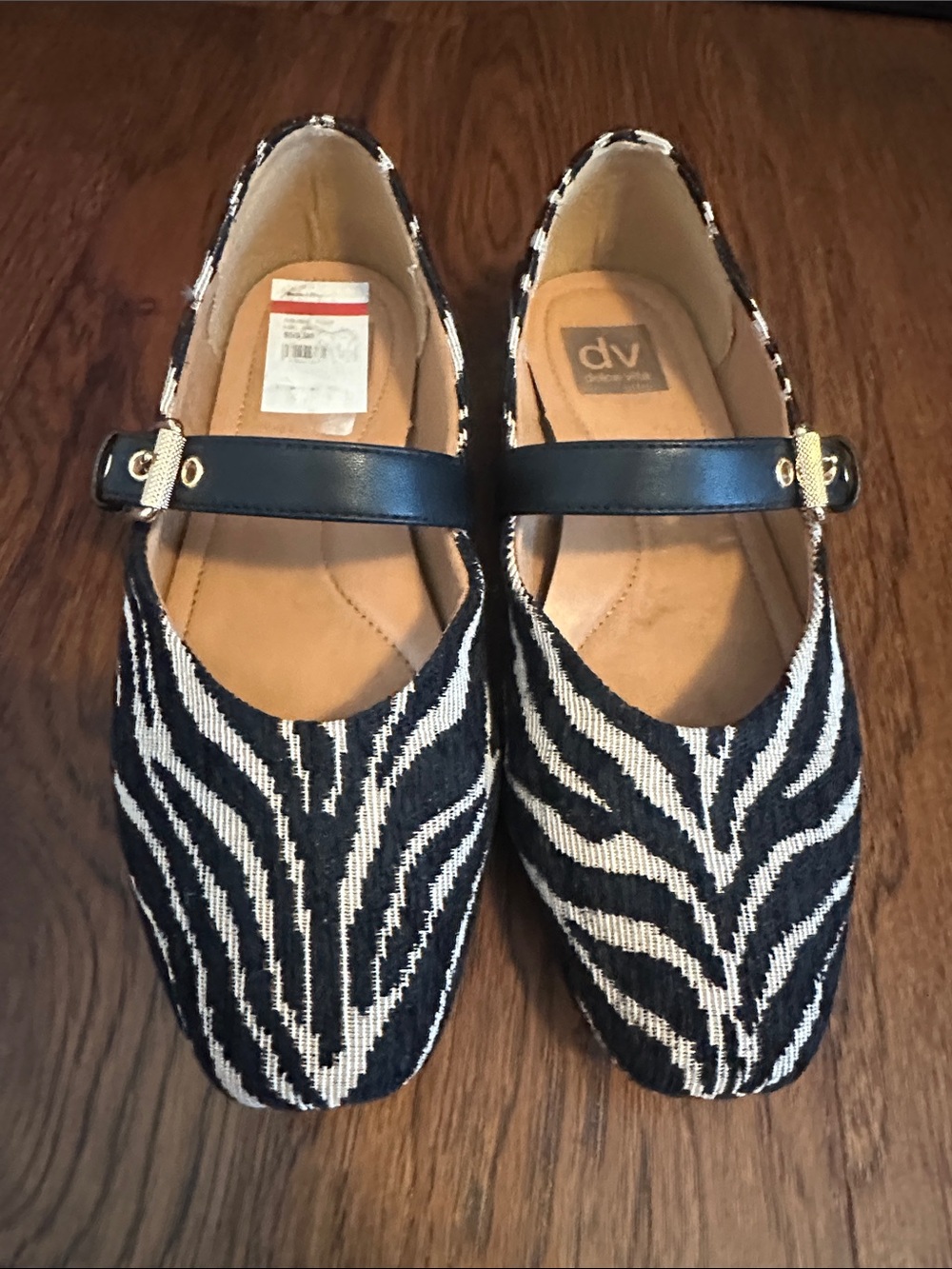 DV by Dolce Vita Black and White Zebra Mary Jane Flats